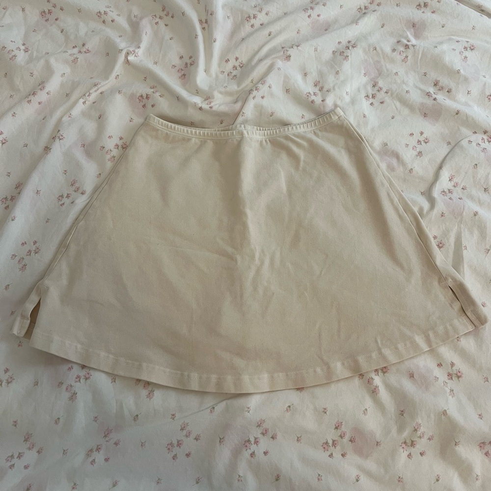Los Angeles Apparel / LA Apparel Cream Garment Dye Cheer Skort Size S